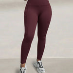 Winter Warm High Waisted Workout Athletic Leggings Tummy Control Butt Lifting Ultra Soft Thermal Lined Yoga Pants Women's Sportswear with Stacked Slit Pockets On Side