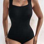 Chicme Contourx U Neck Shapewear Built In Bra Sleeveless High Strechy Slim Fit Tank Bodysuits