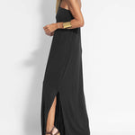 Elegant Solid Color One Shoulder Maxi Dress