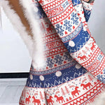 Feather Christmas Print Long Sleeve Backless Rompers