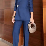Exquisite and Fashionable High Waist Pocketed Straight Leg Pencil Pants