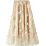 Mesh embroidery heavy industry skirt large size gauze skirt