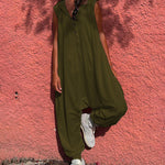 Hooded Button Down Trousers Baggy Trousers Jumpsuit Overalls