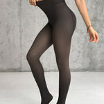 ChicMe ShapeLift 2-Piece Magic Thick Fleece Lined Leggings High Waist Thermal Pantyhose Warm Leggings 3 Shades（Size Regular/Large/Extra Large）