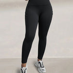 Winter Warm High Waisted Workout Athletic Leggings Tummy Control Butt Lifting Ultra Soft Thermal Lined Yoga Pants Women's Sportswear with Stacked Slit Pockets On Side