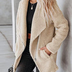 Nadorine Casual Fleece Fuzzy Coats Faux Shearling Shaggy Jacket