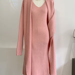 Nadorine Women's Casual Knitted Cardigan And Sweater Dress Two-Piece Set