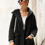Hooded Fleece Loose Cardigans Coat