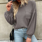 Nadorine Long Sleeve Backless Hollow Knit Sweater for Women Casual Work Office Loose Fit 2026 | Under