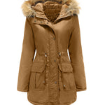 Faux Fur Hood Parka Jacket