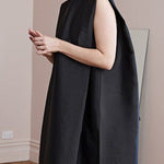Loose Solid Color High Neck Maxi Dresses