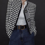 Long Sleeves Loose Printed Stand Collar Jackets Outerwear