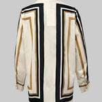 Long Sleeves Loose Plaid Striped Lapel Blouses&Shirts Tops