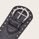 Punk-style studded belt with snap buckle