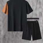 KZZ Men's Short-Sleeve T-Shirt Set with 3D Printing