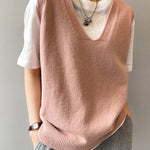 Simple 9 Colors V-Neck Loose Sleeveless Vest