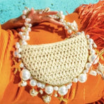 Versatile Pearl Conch Handbag