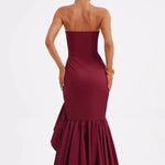 Sexy Off-shoulder Slim Fit Irregular Hem Maxi Dress