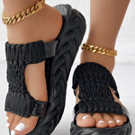 Braided Hollow Out Slippers Summer Sandals