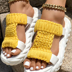 Braided Hollow Out Slippers Summer Sandals