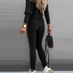 Geo Tape Patch Gigot Sleeve Top & Pants Set
