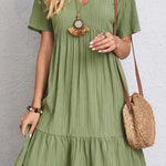 Loose casual tie waist flowy dress