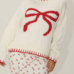 Rosalia Red Bows Knit Sweater