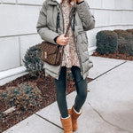 Thickened Side Zip Puffer Coat Puffer Down Jacket
