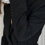 Lace Patchwork Waist-Defining Suit Dress