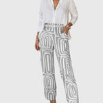 Sol | Chic Pants Set with Complimentary Blouse & Belt