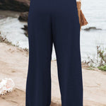 Fresh Air Linen Blend Pocketed Smocked Pants