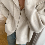 Oversized Open Collar Cardigan