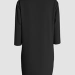 Stand Collar Drawstring Three Quarters Sleeve Casual Sweatshirt Dress