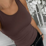 Women U-Neck Tummy Control Compression Tank Top Seamless Camisole Body Shaper Tanks for Women