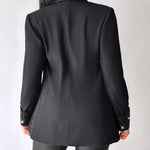 Women's Sequin Shawl Collar Long Sleeve Single Breasted Blazer