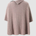 Women's 2 Piece Ribbed Knit Set Asymmetrical Zipper Turtleneck Batwing Sleeve Top and Pants Casual Loungewear