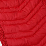 Zipper Pocket Design Shirred Fuzzy Trim Fleece Lined Hooded Puffer Jacket