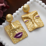 Asymmetric Embossed Earrings Accessories