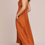 SUNSET BACKLESS RESORT DRESS