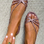 MABEL | Metallic Strap Sandals