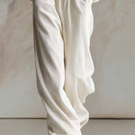 Casual Loose Fashionable White Corduroy Hooded Front Zipper Long Sleeve Jumpsuit