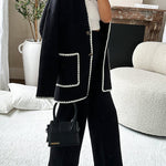 Easy To Style Edge Decorated Pocket Loose Fashion Jacket
