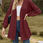 Solid Knit Soft Long Sleeve Open Front Lightweight Knit Cardigans