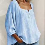 Annika | Stylish Relaxed Button Blouse
