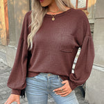 Nadorine Long Sleeve Backless Hollow Knit Sweater for Women Casual Work Office Loose Fit 2026 | Under