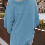 Lapel Knit Long Sleeve Top