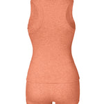 2PCS Micro-Ribbed U-Neck Tank Top & Boxer Set Cozy Loungewear