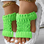 Braided Cutout Round Toe Casual Slippers
