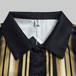 Long Sleeves Buttoned Striped Lapel Blouses&Shirts Tops