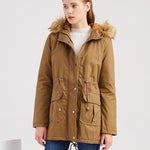Faux Fur Hood Parka Jacket